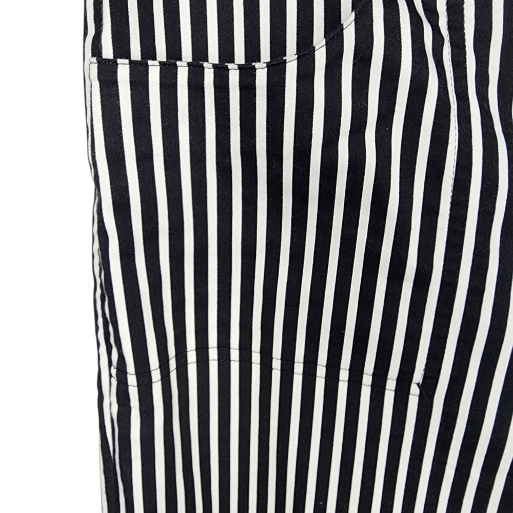 Chicos Women's Black & White Striped Cropped Pants Stretch Size 2.5 - Picture 4 of 8